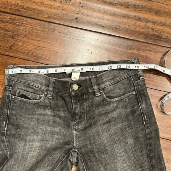 White House Black Market Black Denim Noir with Embroidery Women's Size 10 - Picture 6 of 6